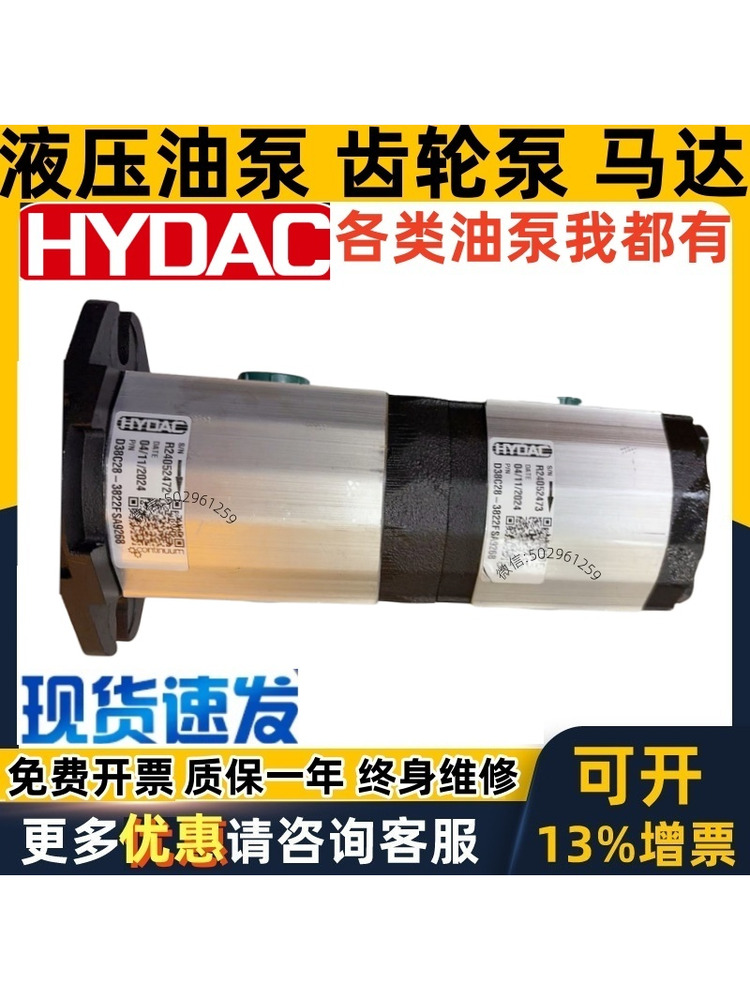 HYDAC double gear pump D38C28-3822FSA9268 D28 D47 D33 D72 D55 C DG