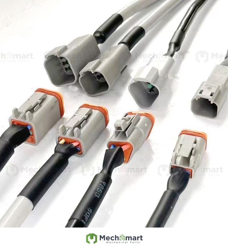 Excavator rotation modification electronically controlled wood grabber wood holder wiring harness controller plug size arm claw to joint