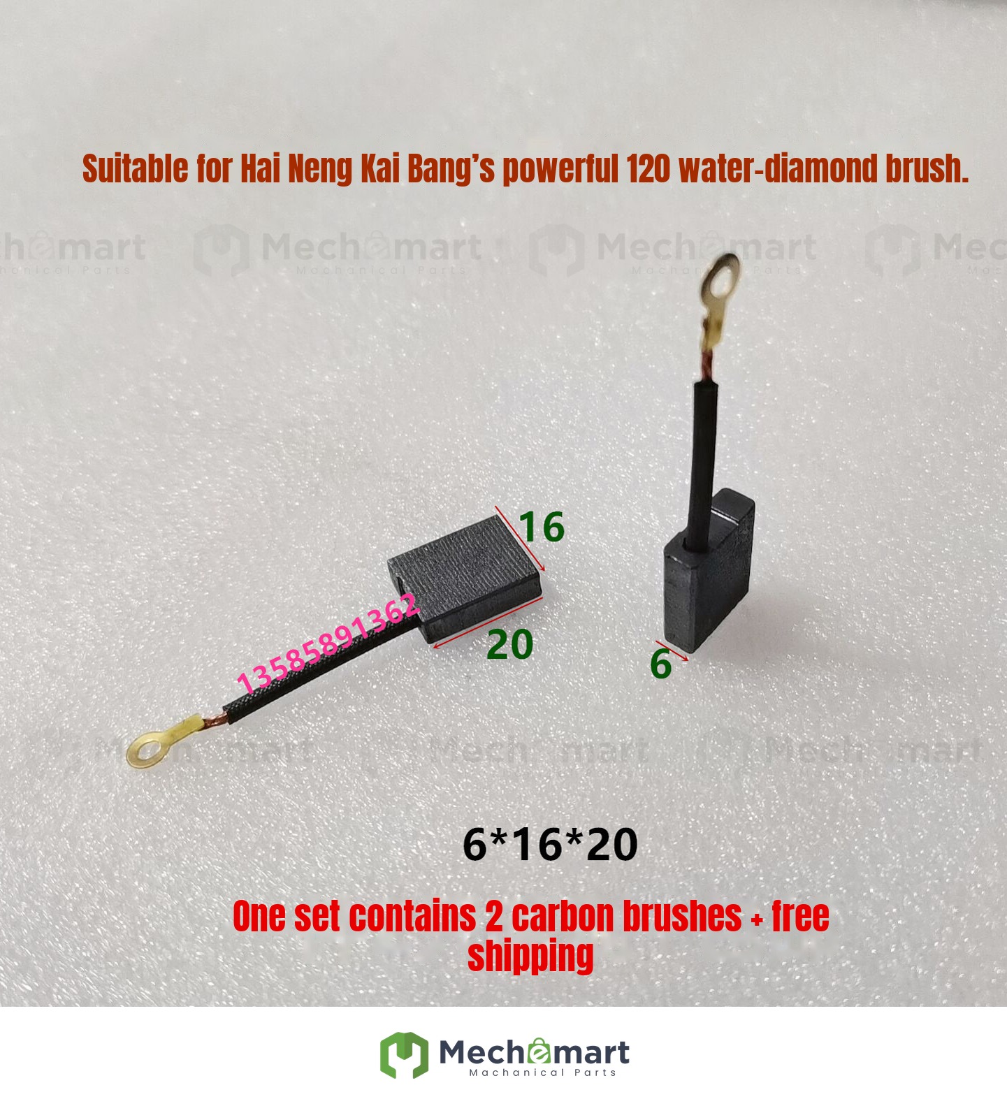 Suitable for ML5-120A water drilling rig Metebao Kaibang K6120 Haineng Strong Silver Horse drilling carbon brush 6*16*20