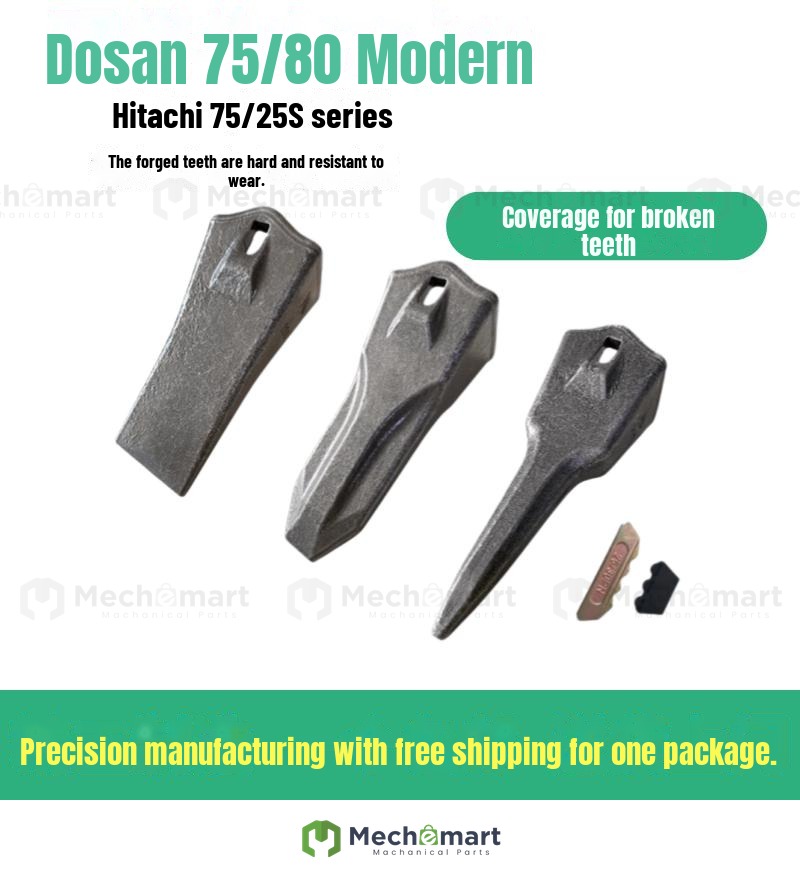 Doosan 75-9 Daewoo 80 Hyundai 75 Hitachi 70 excavator parts icebreaker teeth forged wear-resistant bucket teeth