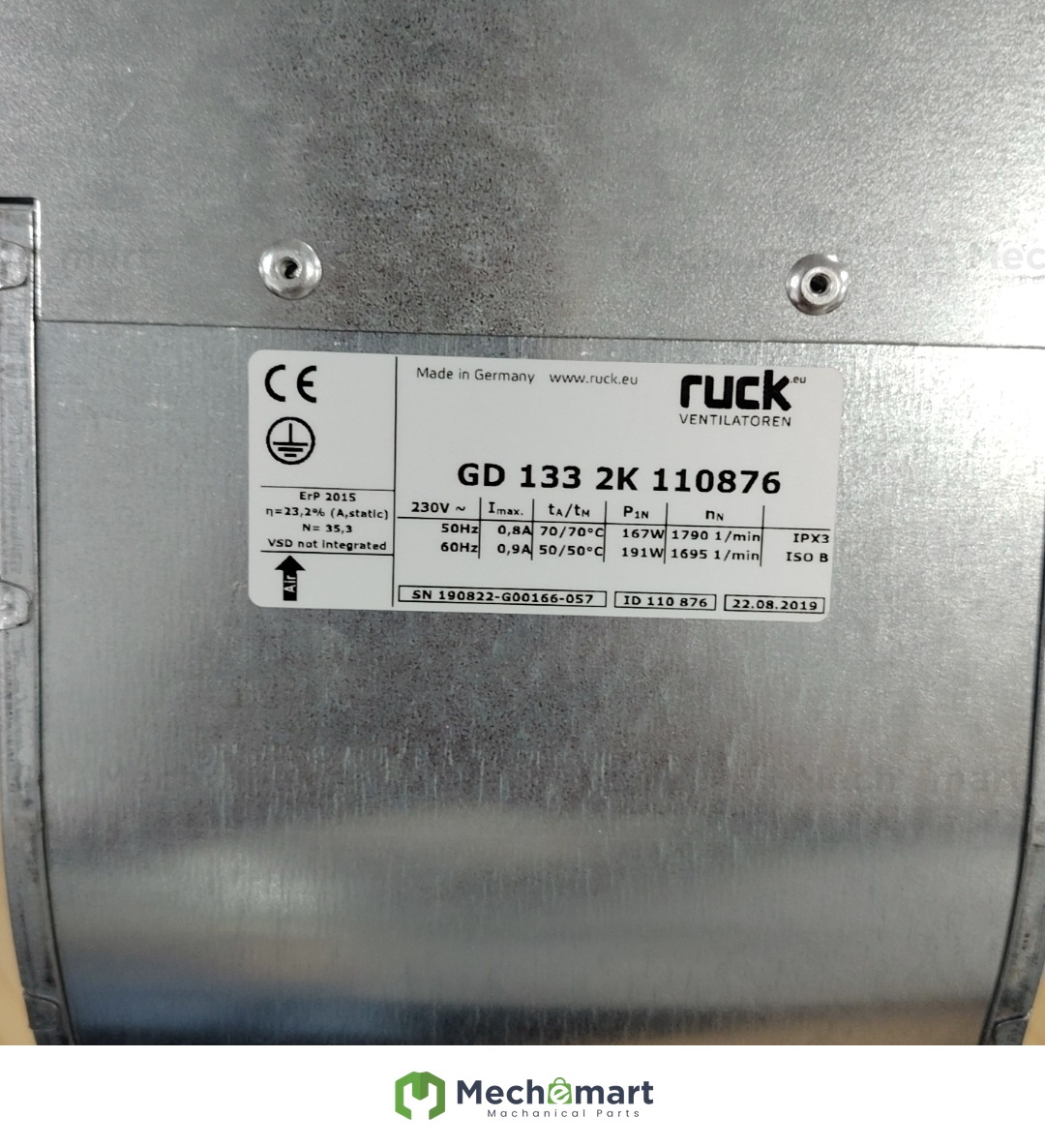 GD133 2K 121784 GD133 2K 110876 AC230V Original quality imported centrifugal fan