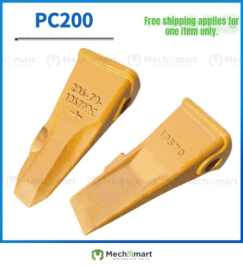 Excavator bucket teeth Komatsu PC200 Liugong Sumitomo Zhonglian sharp teeth earthmoving flat teeth flat tooth excavator wear-resistant bucket teeth