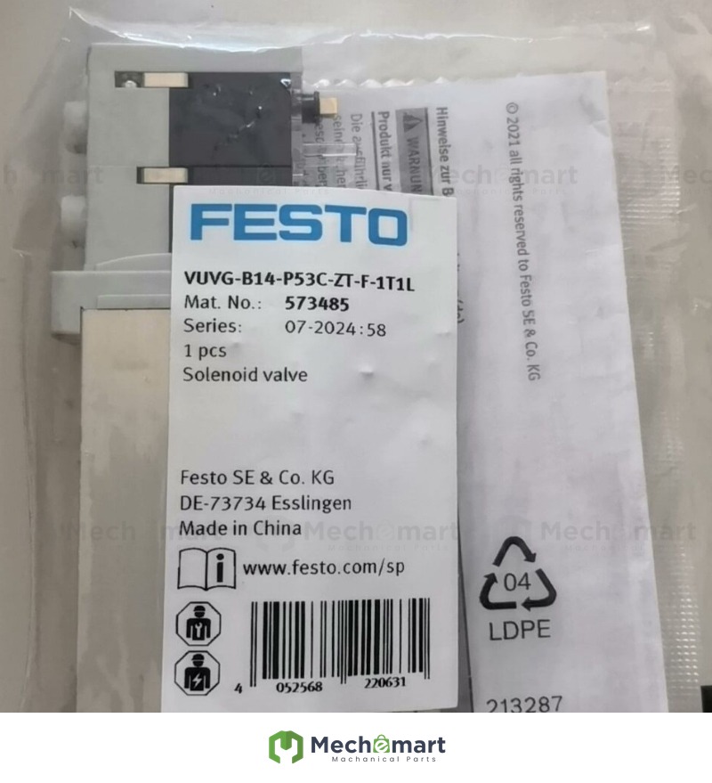 FESTO solenoid valve VUVG-B14-P53C-ZT-F-1T1L 573485 In stock