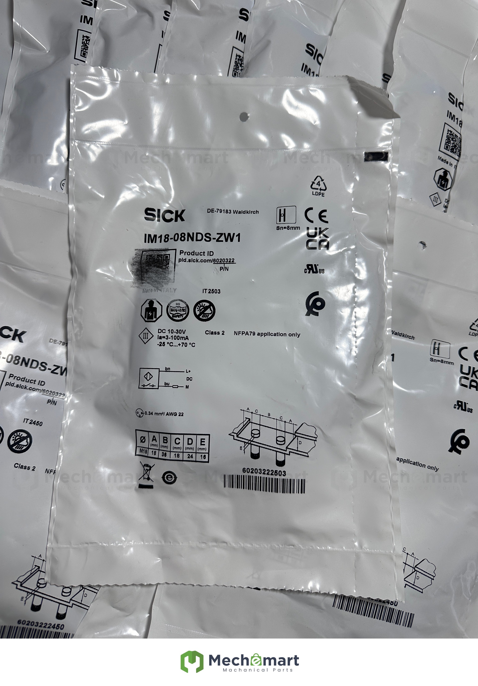 SICK brand new original genuine IME18-08NDS-ZW1 6020322 proximity switch sensor