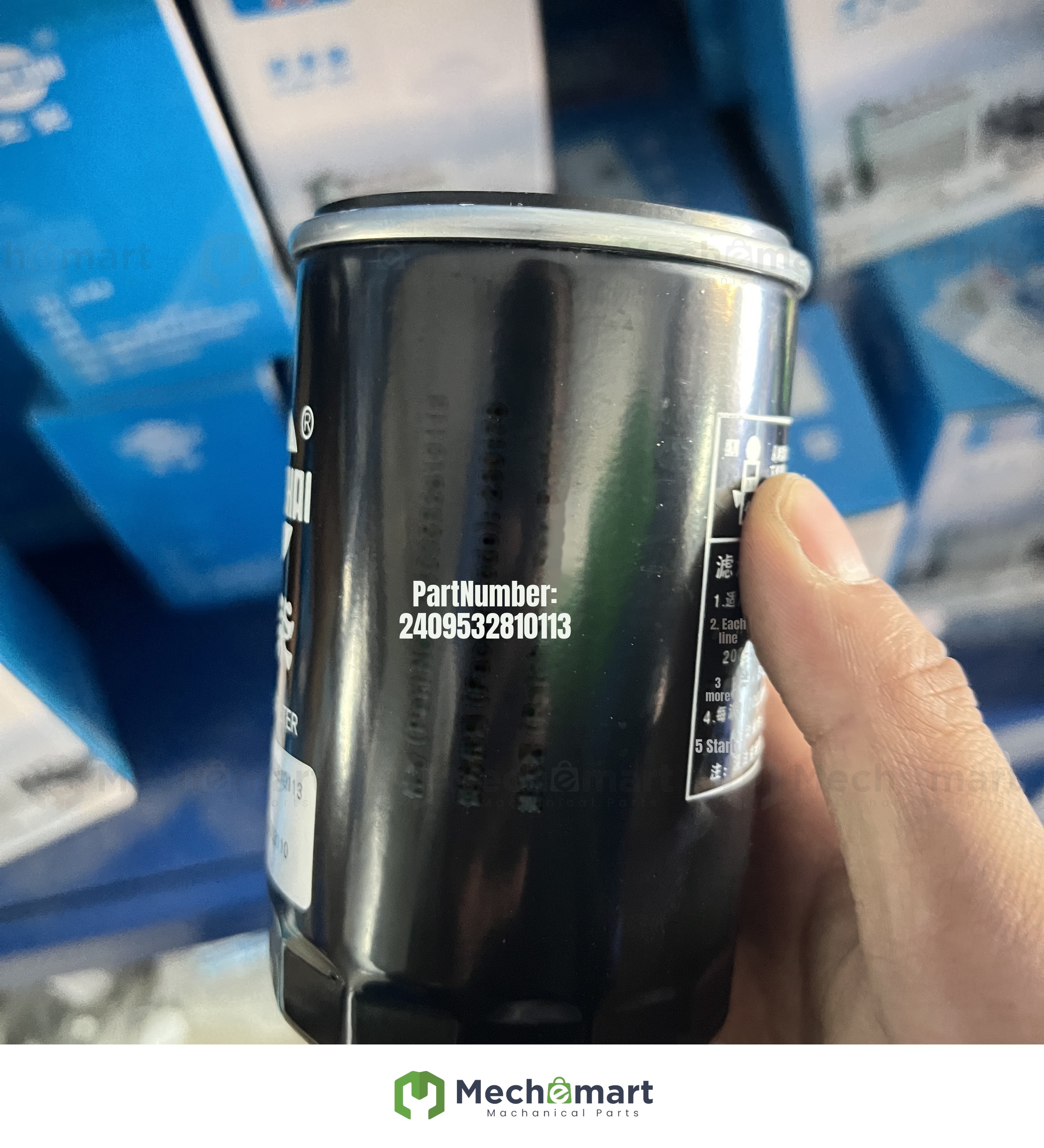 Forklift parts diesel filter element Quanchai 4C2-50C41 Quanchai original Heli 4C2 common rail engine diesel filter