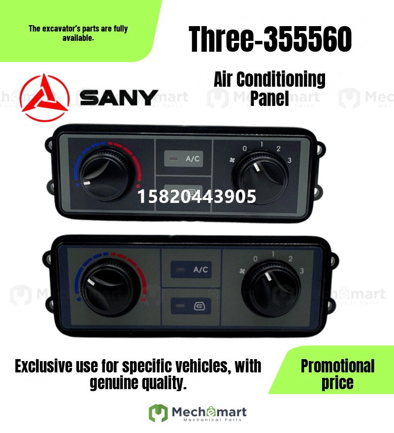 Sany original 35U 55U 55C 60C -9-10 air conditioning control panel switch heater switch controller