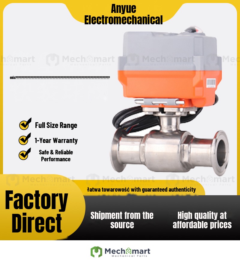 Electric flow control valve sanitary grade chuck quick switch water valve 19 25 32 food grade clamp ball valve