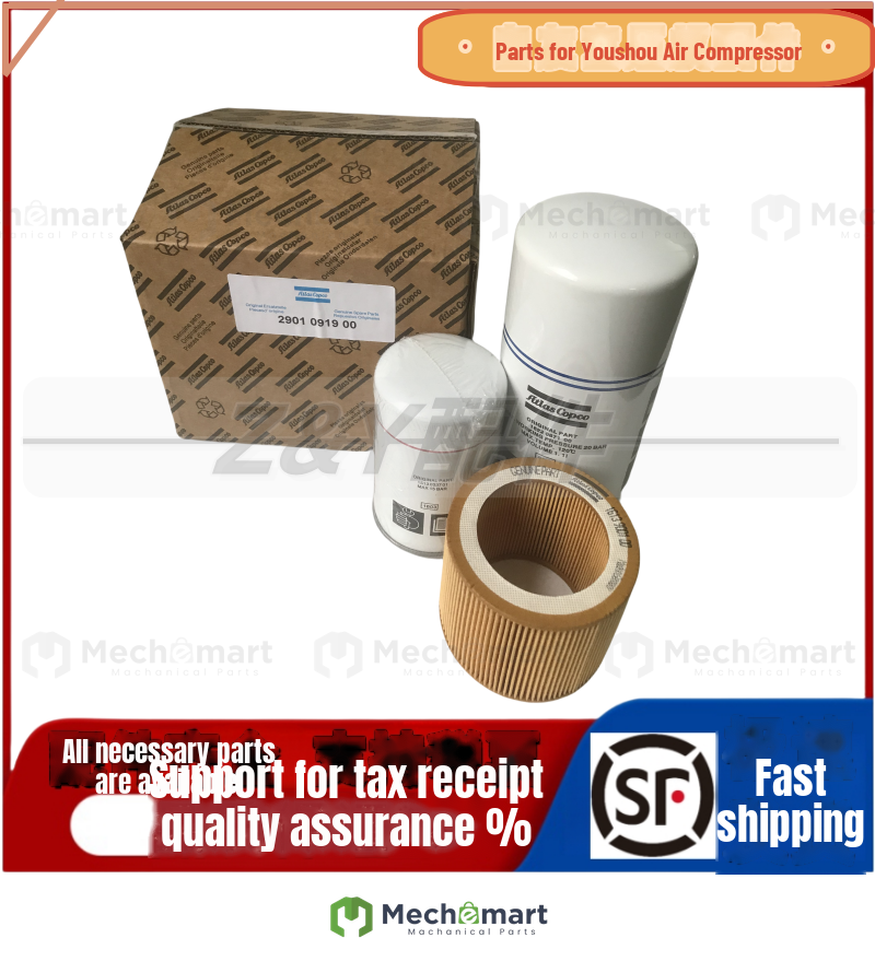 Atlas original genuine 2901091900 screw air compressor filter maintenance package three filter service package