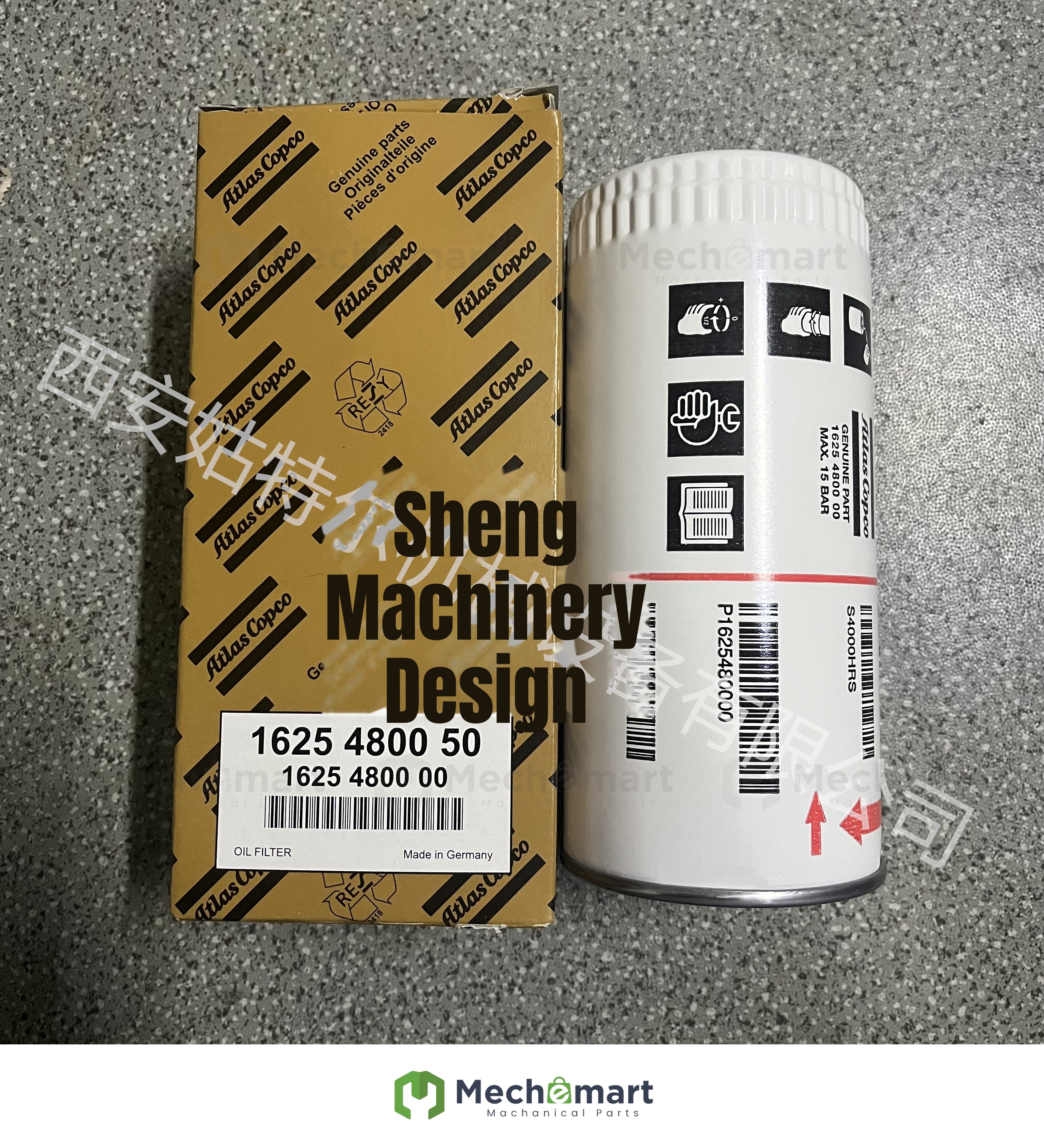 1625480050 1625480000 Atlas air compressor oil filter original parts consumables