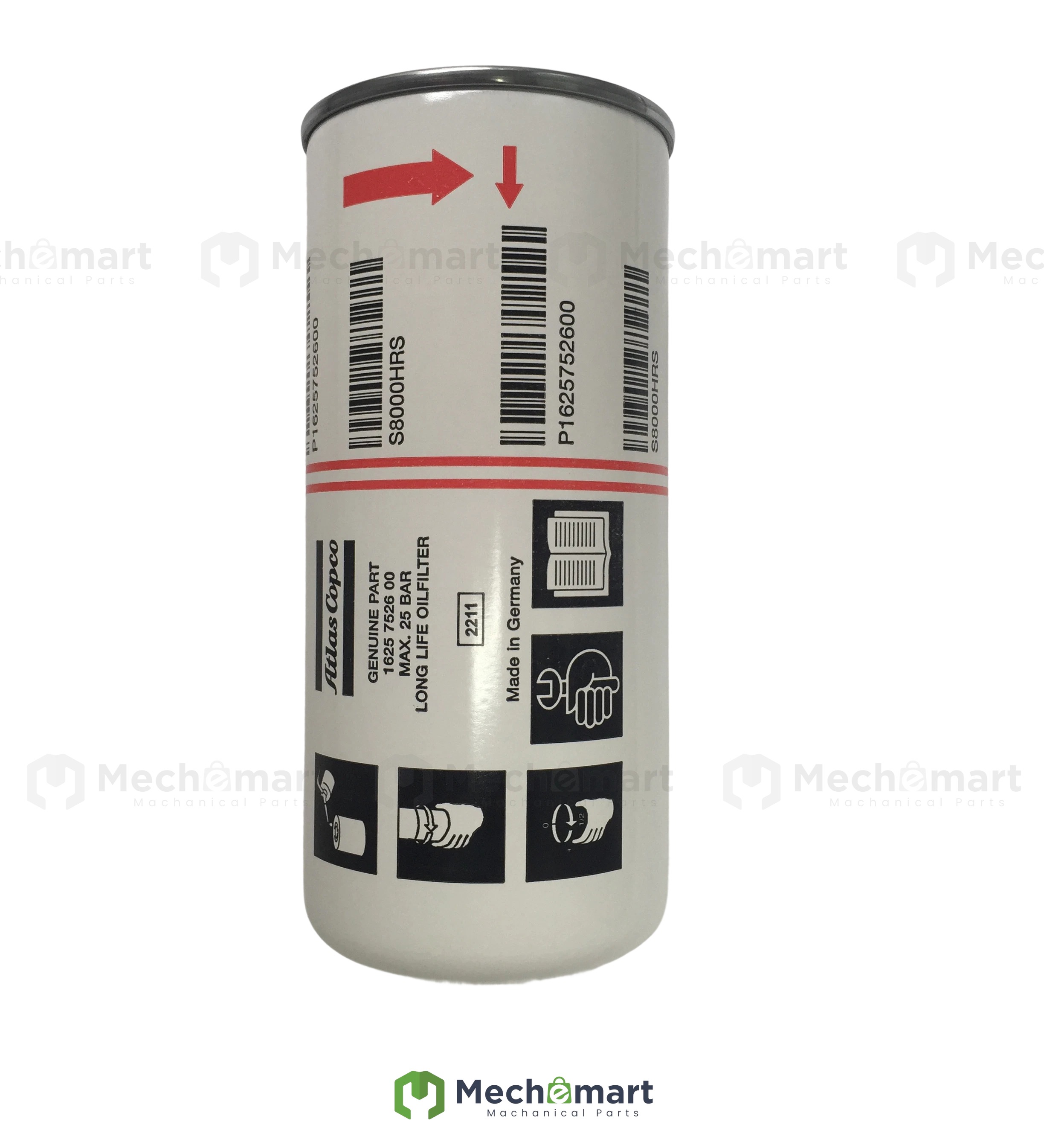 1625752600 2903752600 Atlas original air compressor parts engine oil filter