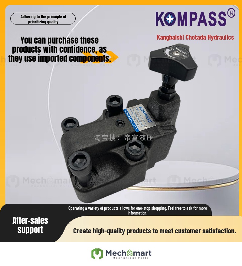 KOMPASS BG-03B BT 06 C H pilot relief valve DT DG-01/02 low noise 10