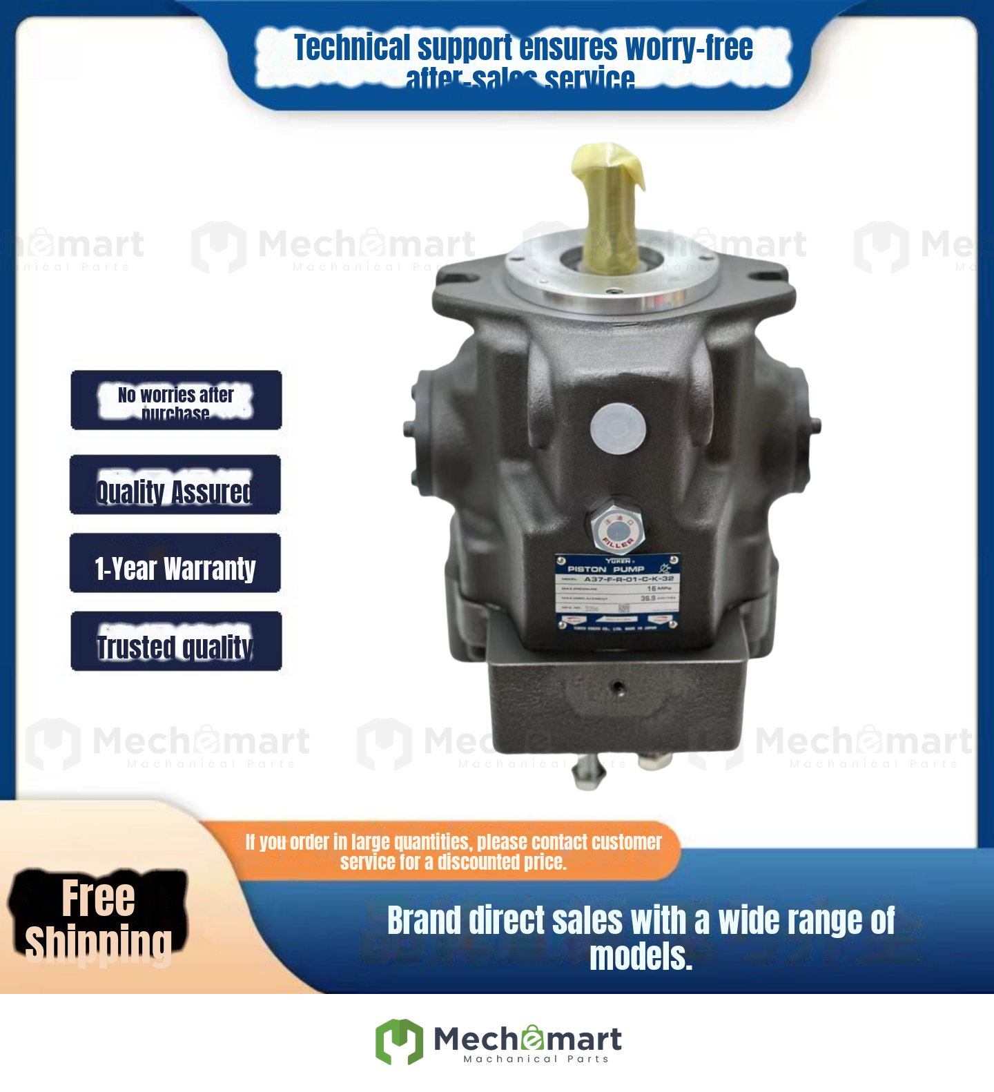 YUKEN Yuken A37/A45/A56-FR01/04 variable piston pump A70/A90/A100 hydraulic pump A145