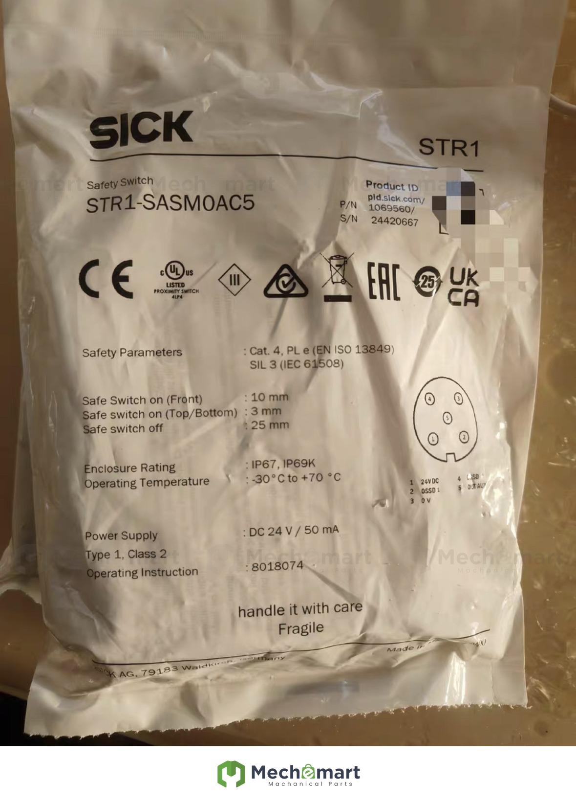 SICK magnetic switch STR1-SASM0AC5 order number 1069560 brand new original genuine
