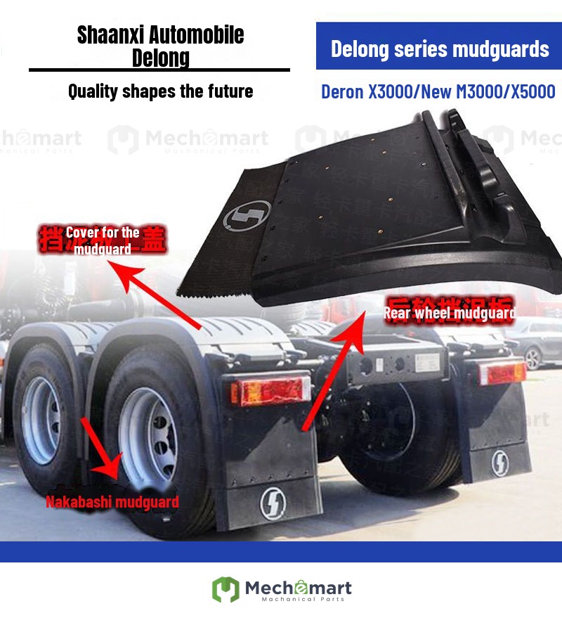 Suitable for Shaanxi Auto Delong rear wheel fender X3000 new M3000X5000 upper cover middle axle tile three-stage drive
