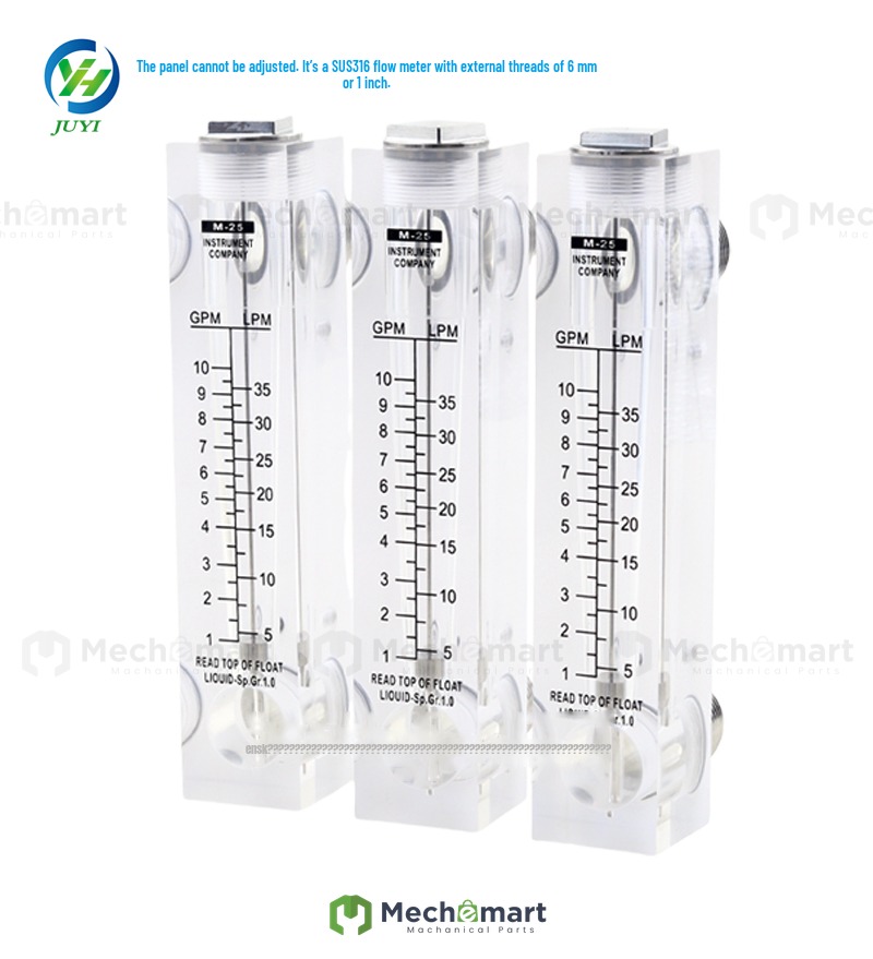 Juyi sus316 glass rotor float liquid pure tap sewage water purifier reverse osmosis flow meter environmental protection equipment
