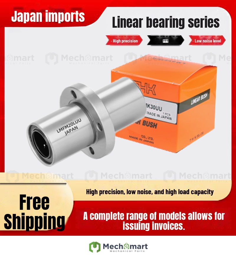 Japan THK imported middle round flange extended linear bearing LMCF 6 8 10 12 16 20 25 LUU