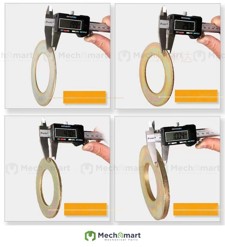 Excavator bucket shaft adjustment gasket thickened and widened wear-resistant steel hook machine bucket gap adjustment gasket