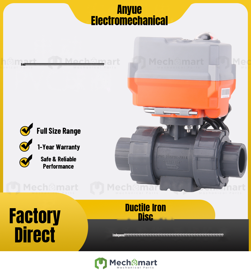 Miniature electric adjustable UPVC ball valve double socket type intelligent proportional control ball valve electric PVC ball valve