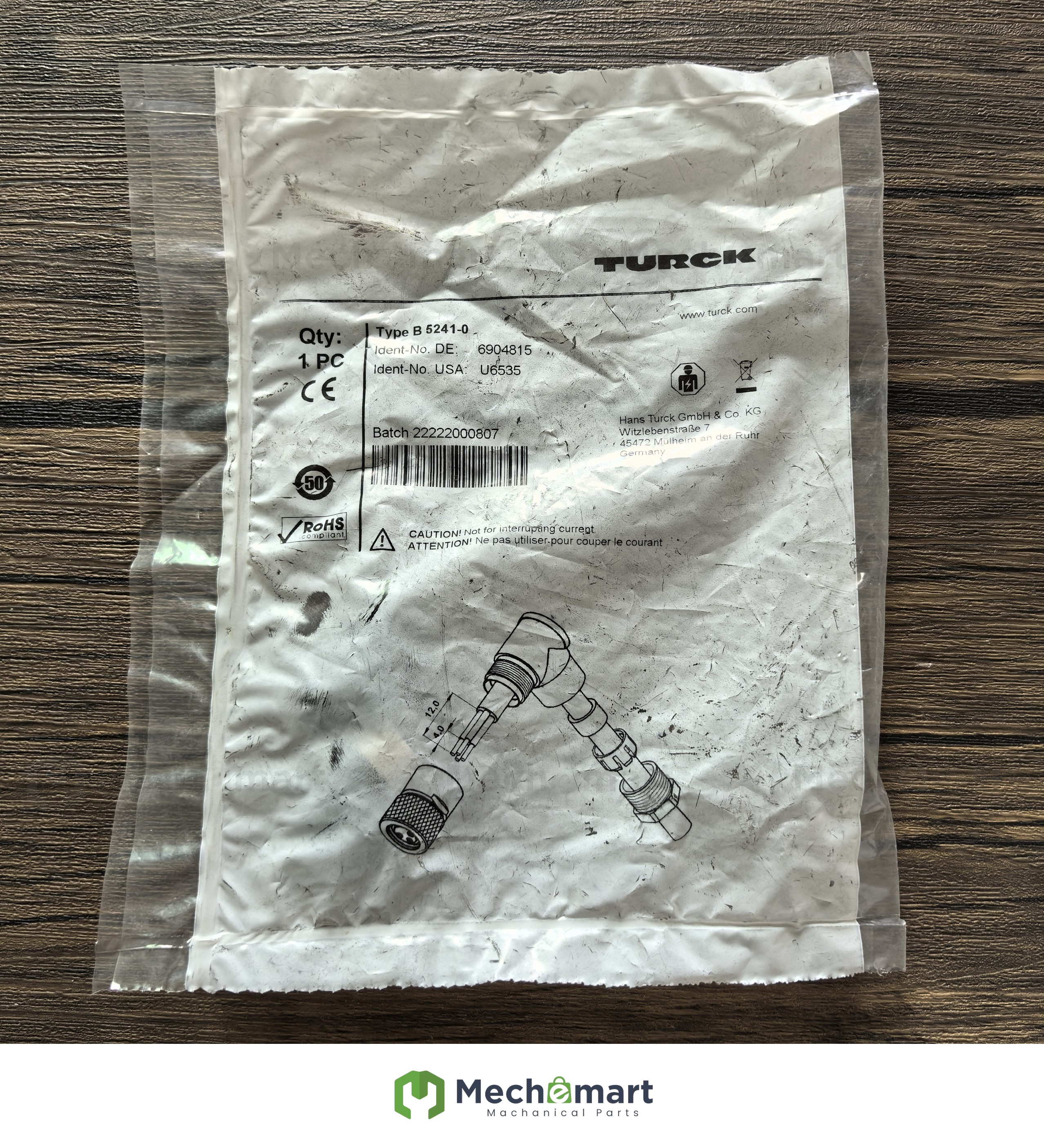 Brand new original genuine TURCK Turck B 5241-0 connector 6904815 spot sale