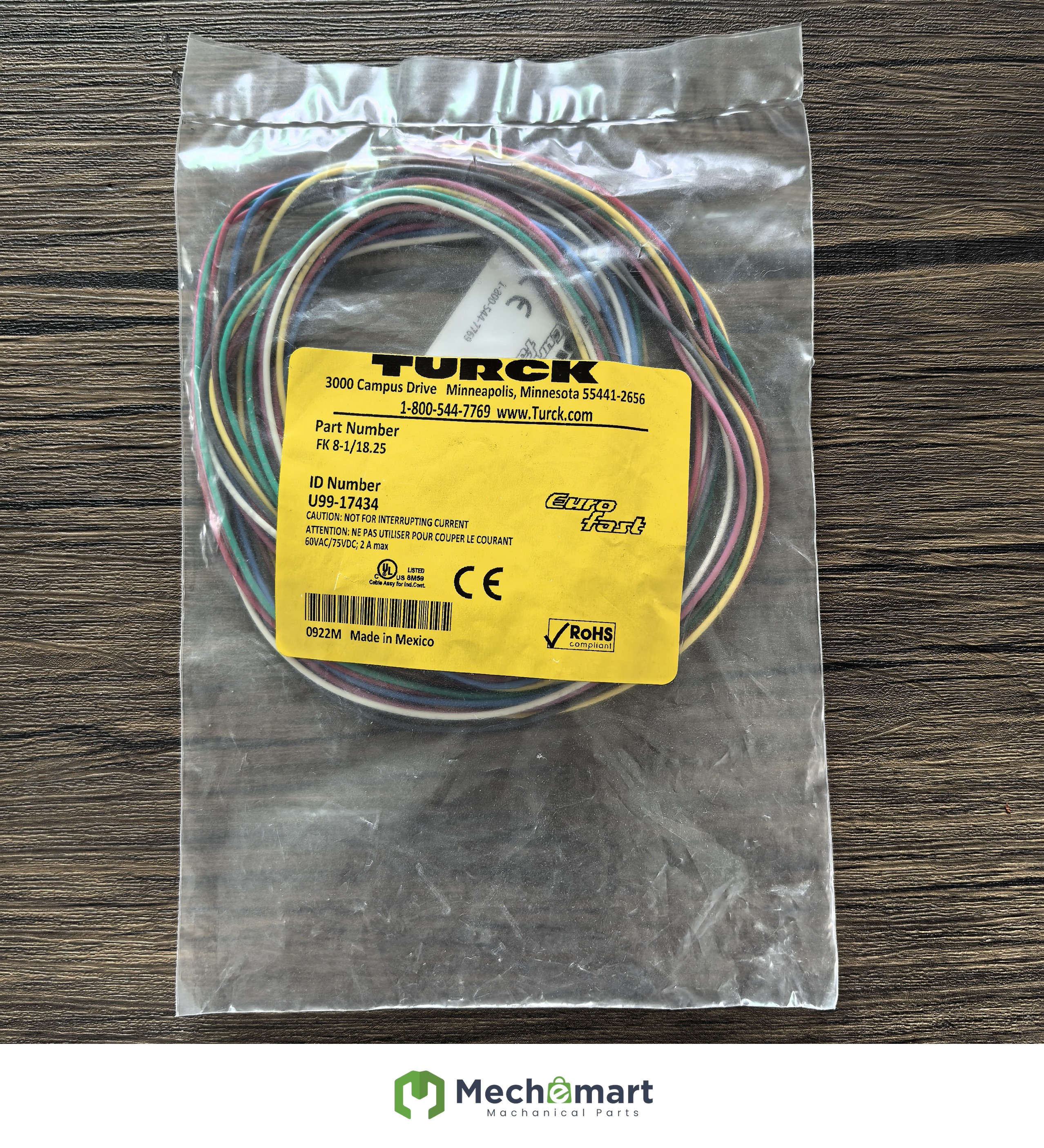 Brand new original genuine Turk FK 8-1/18.25 cable U99-17434 spot sale