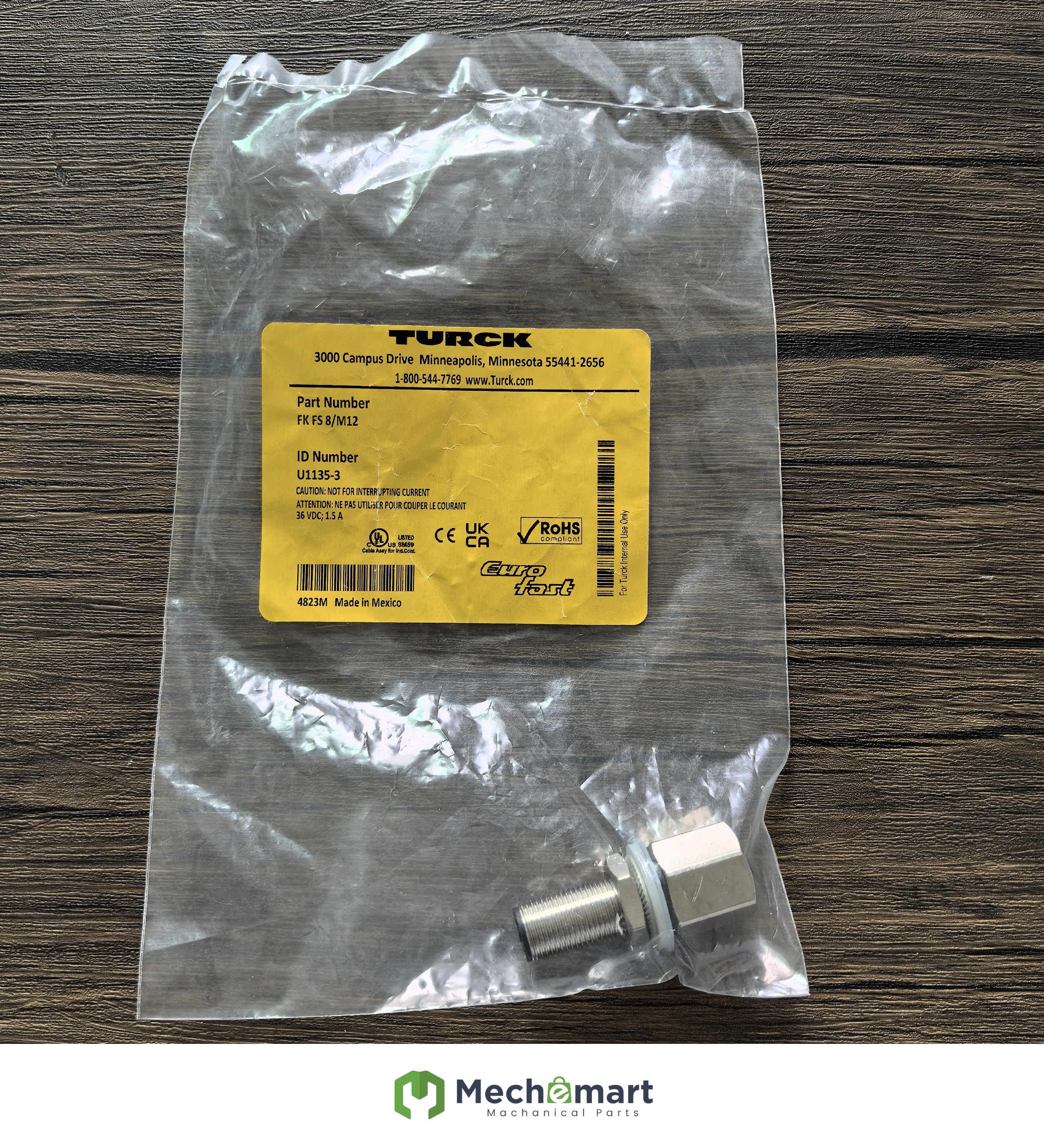 Brand new original genuine TURCK Turck FK FS 8/M12 connector U1135-3 spot sale