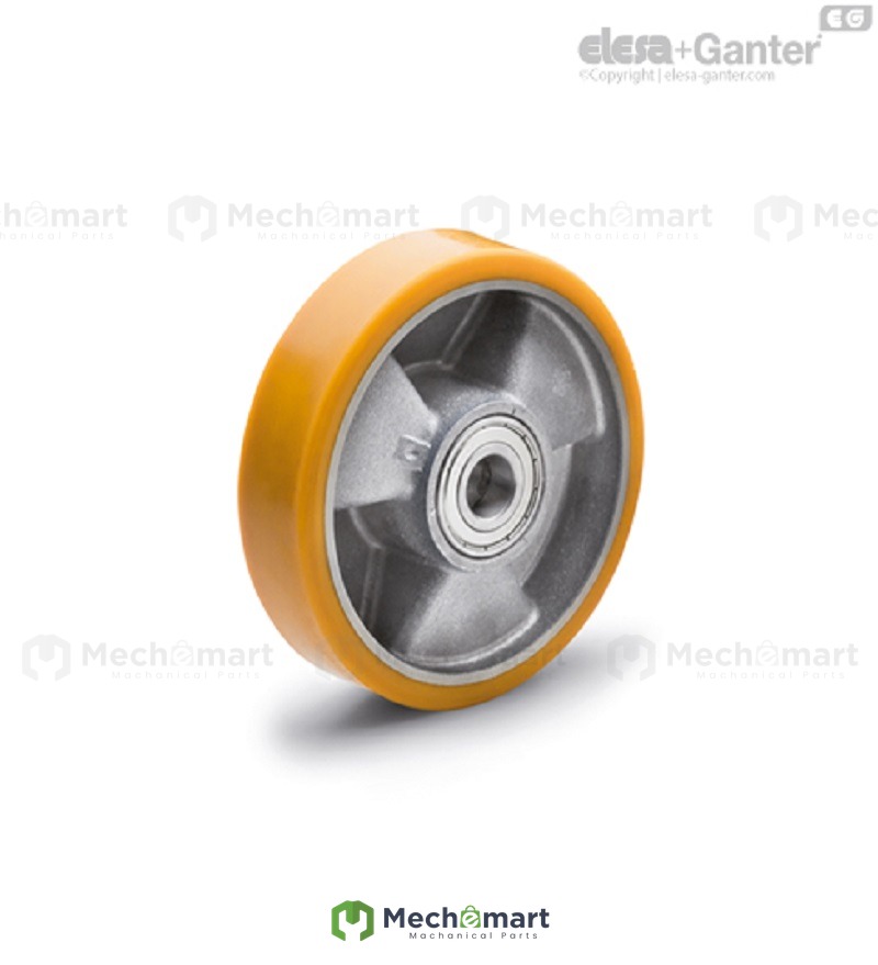 Elesa+Ganter Elisa Gantt PUR polyurethane aluminum hub roller RE.F5-080-RSL
