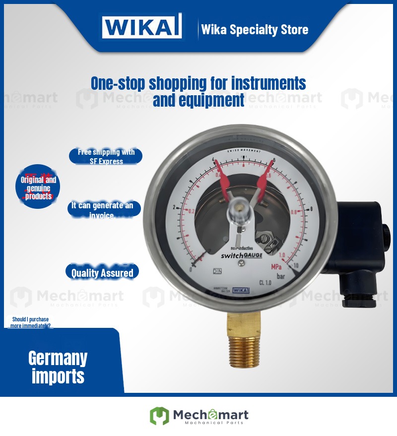 WIKA German original Bourdon tube pressure gauge with switch electrical contacts PGS21.100
