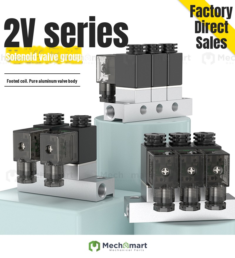 Pneumatic solenoid valve group 2v025-08/06 two-position two-way 24v220v multi-way electromagnetic control air valve combination