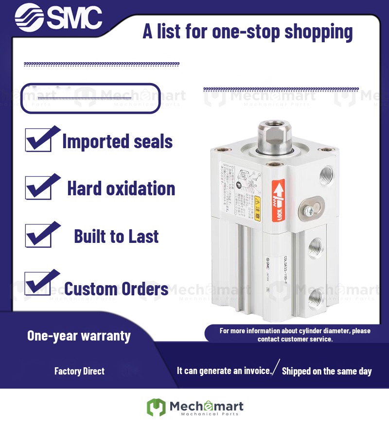 SMC type compact cylinder with lock CLQB/CLQA20/25/32/40/50/63X25X50X75X100 series