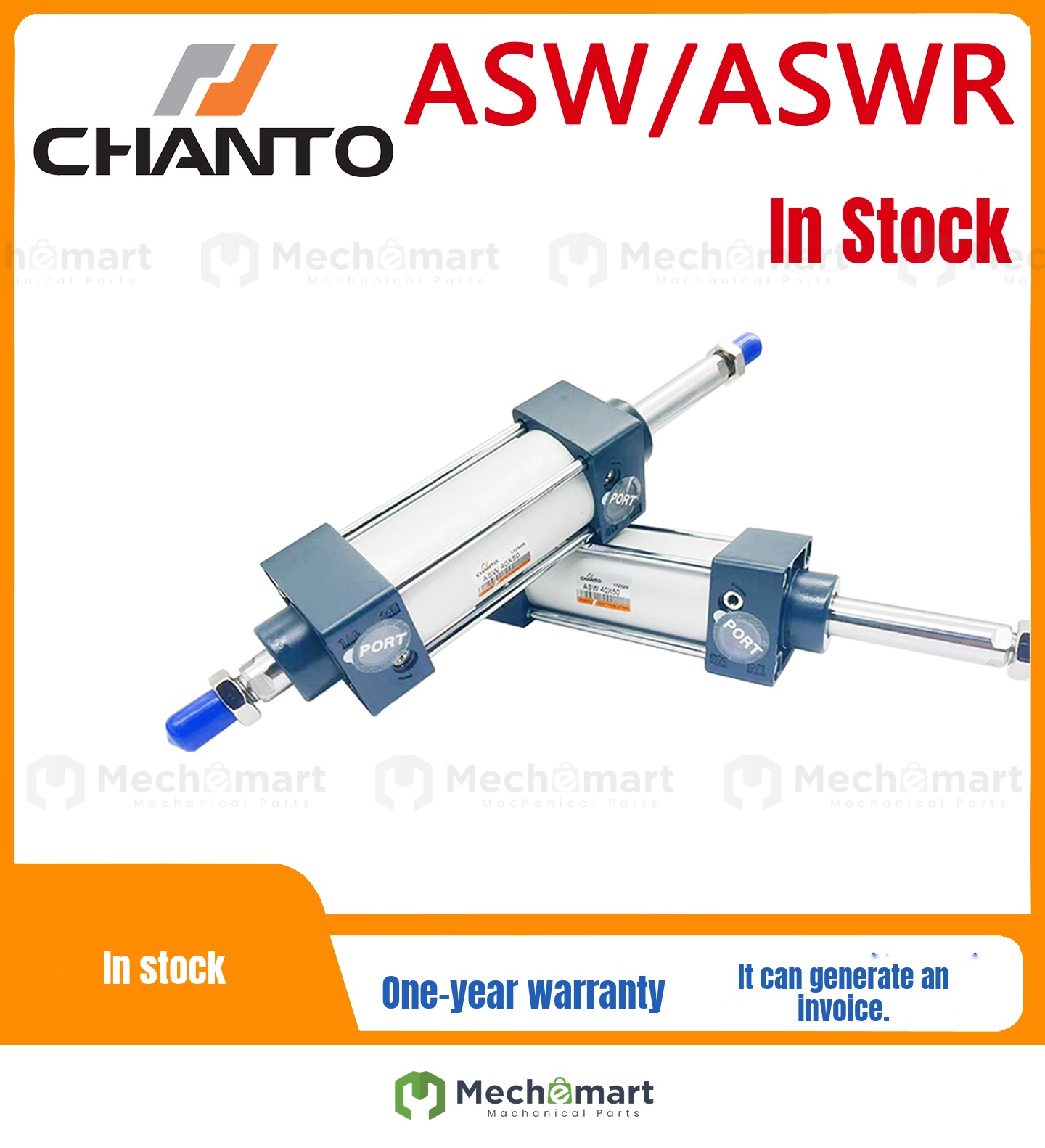 CHANTO Changtuo standard double outlet cylinder ASW40/ASWR50/63/80/100X75X125X200X1000