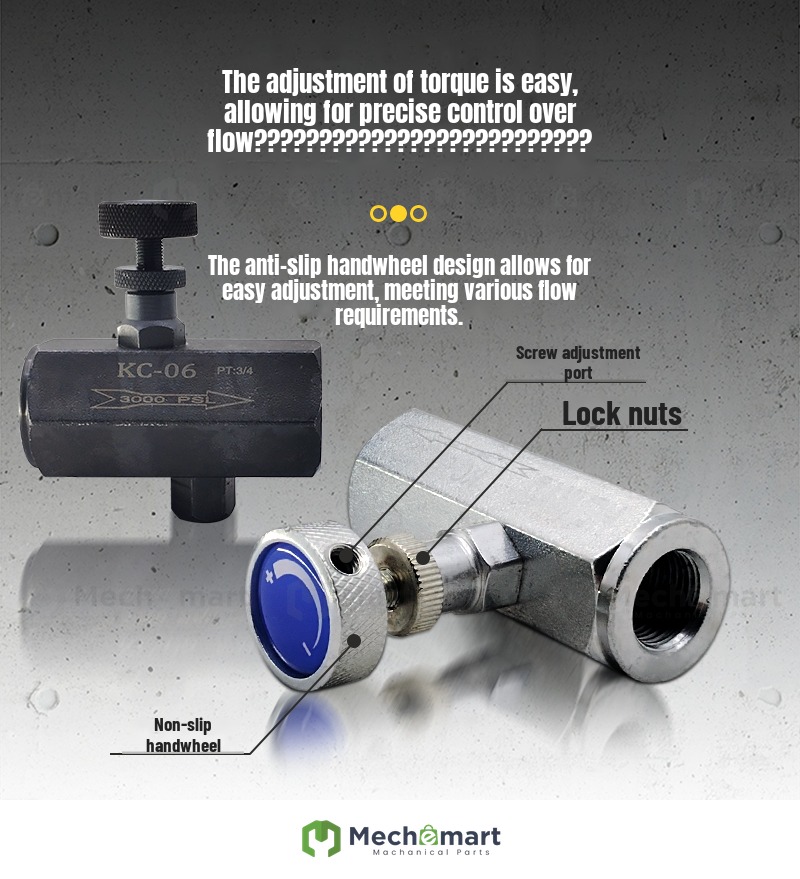 Liquid-controlled one-way throttle valve KC-02 KC-03 KC-04/06 /08 KC-M14/M18/M22×1.5