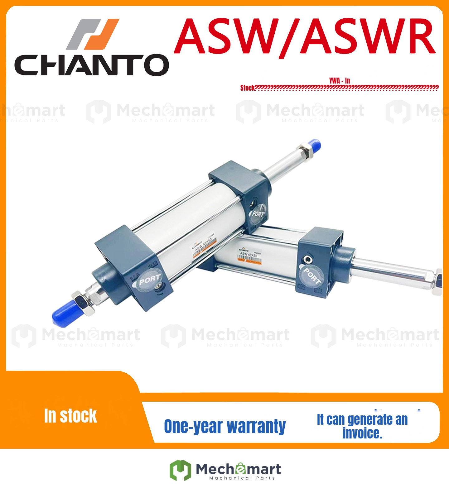 CHANTO Changtuo standard adjustable cylinder ASW40/ASWR50/63/80/100X25X50X75X125YWA