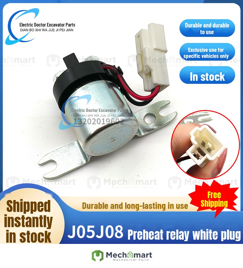 Kobelco SK200 210 250 260 350-8 preheating relay starter device J08J05 engine