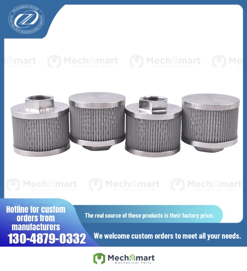 304 stainless steel single layer folding screen filter engine oil hydraulic oil filter cartridge 6 point inner wire high flow filter 80 mesh