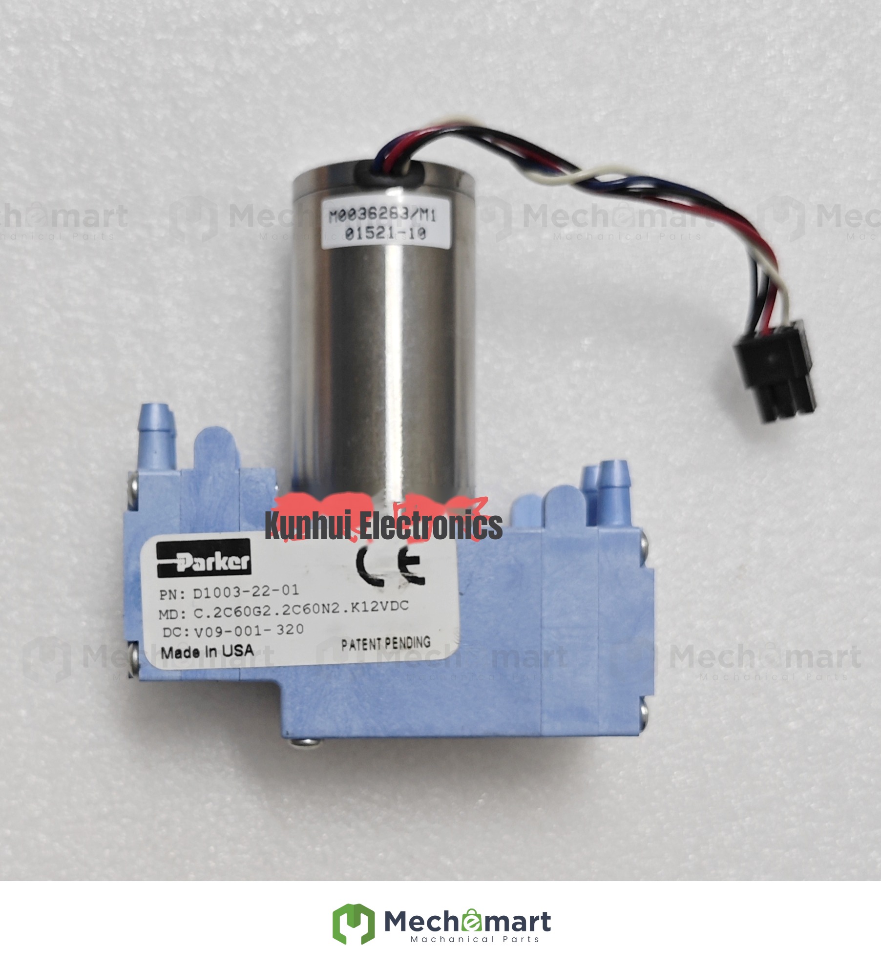 Parker hollow cup brushless DC vacuum pump 12v double head diaphragm pump D1003-22-01