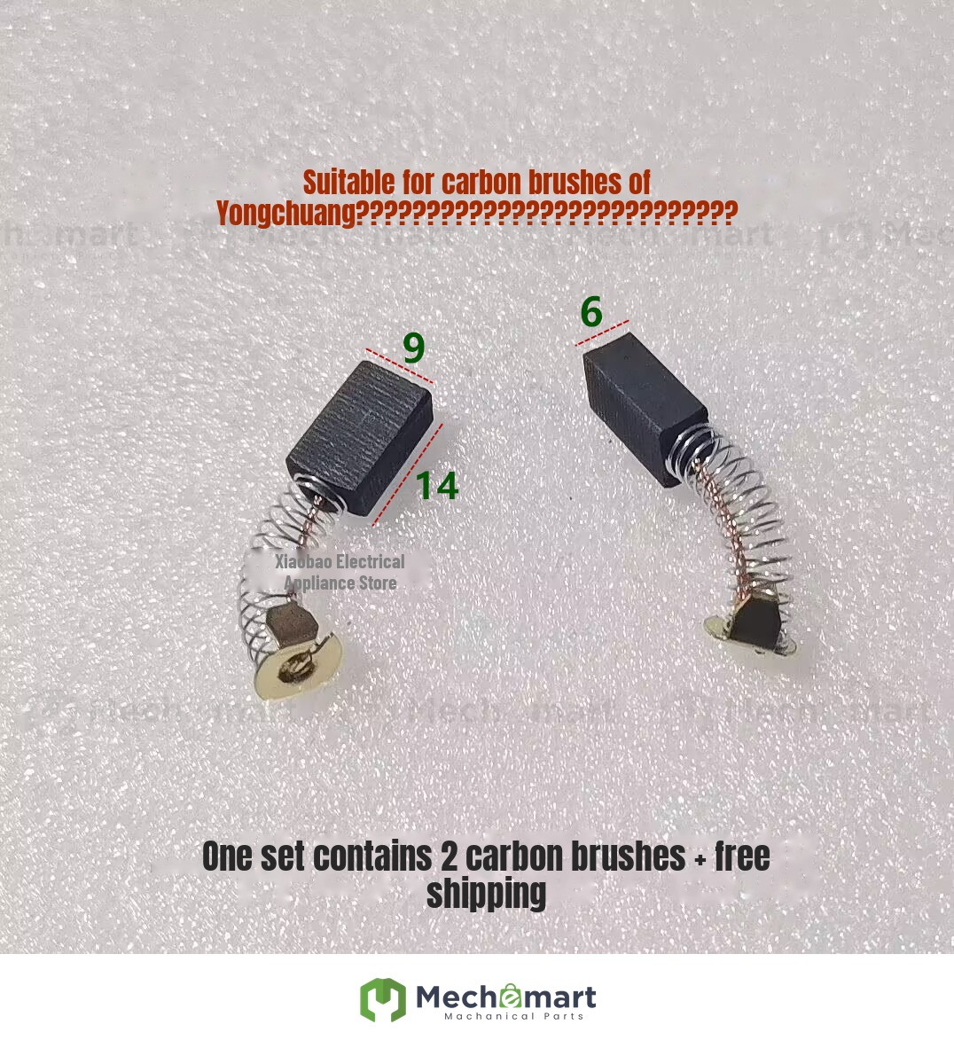 Suitable for Yongchuang automatic packing machine YS-305/312/201 motor carbon brush Z5D90 bundler 6*9*14