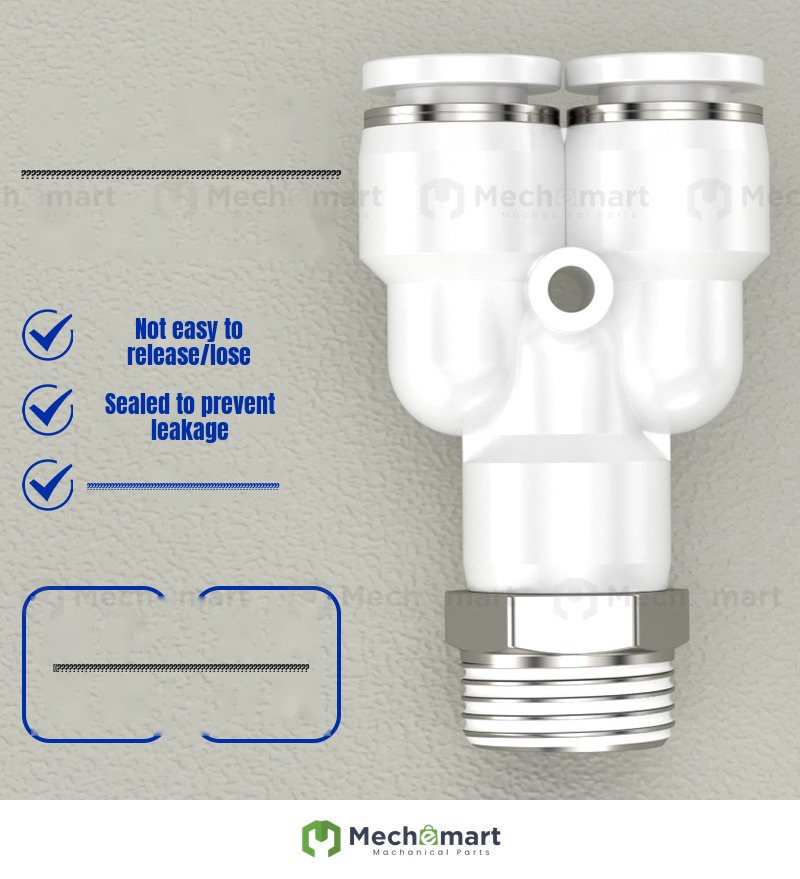 Pneumatic air pipe quick joint Y thread three-way PX4-01 6-02 8-03 10-04 12-04 human type