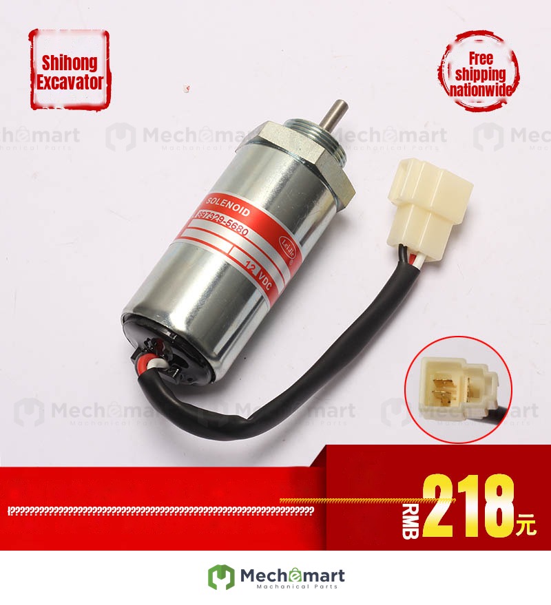 Excavator parts 6897329-5680 Kobelco 75-8 Sany 75 Sumitomo 80 flameout solenoid valve switch 4LE2
