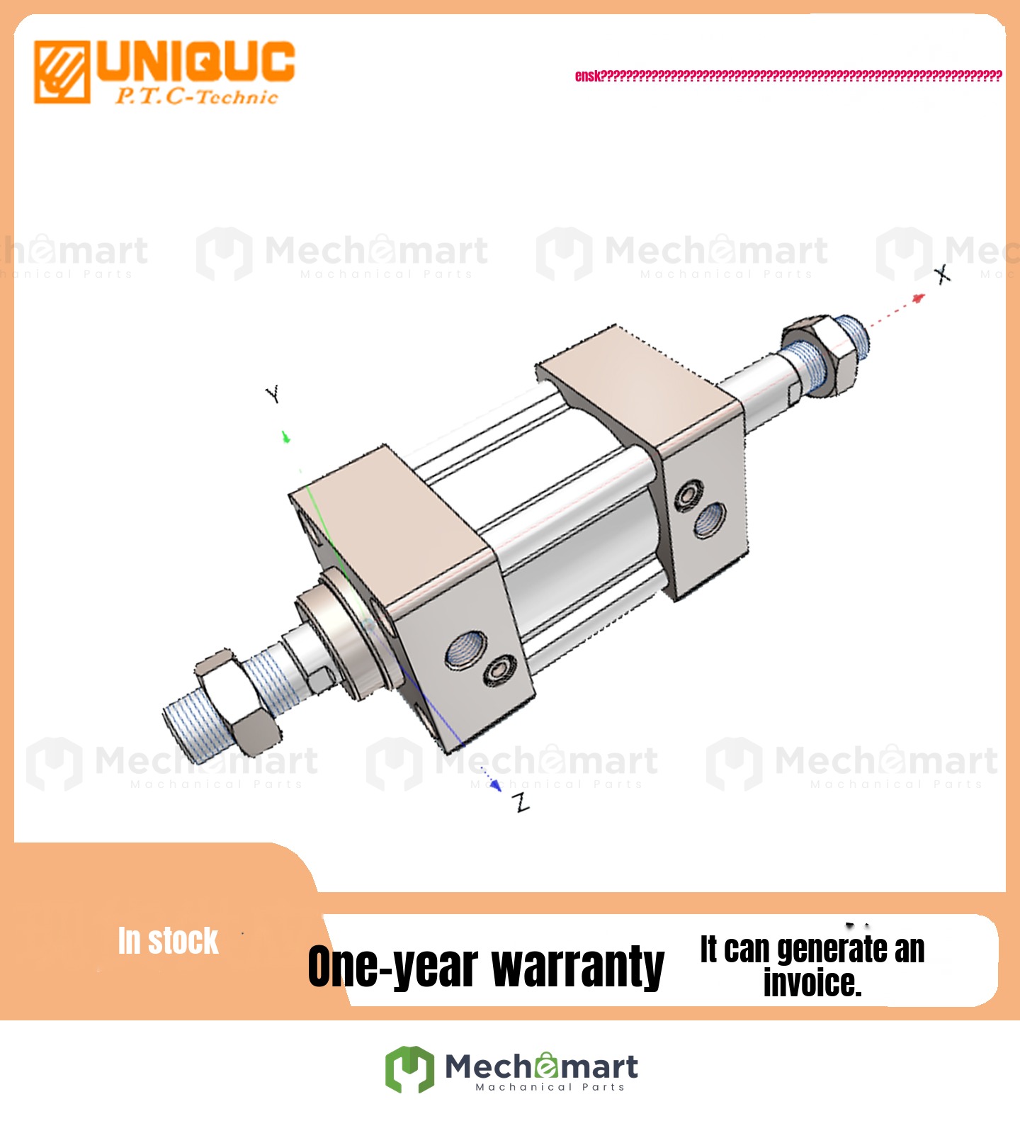 UNIQUC double outlet cylinder DND32/40/50/63/80/100/125/160M25/150/175