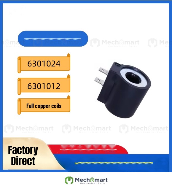 The solenoid valve coil can replace 6301024 24V 6301012 12V two-prong inner hole 13 height 37