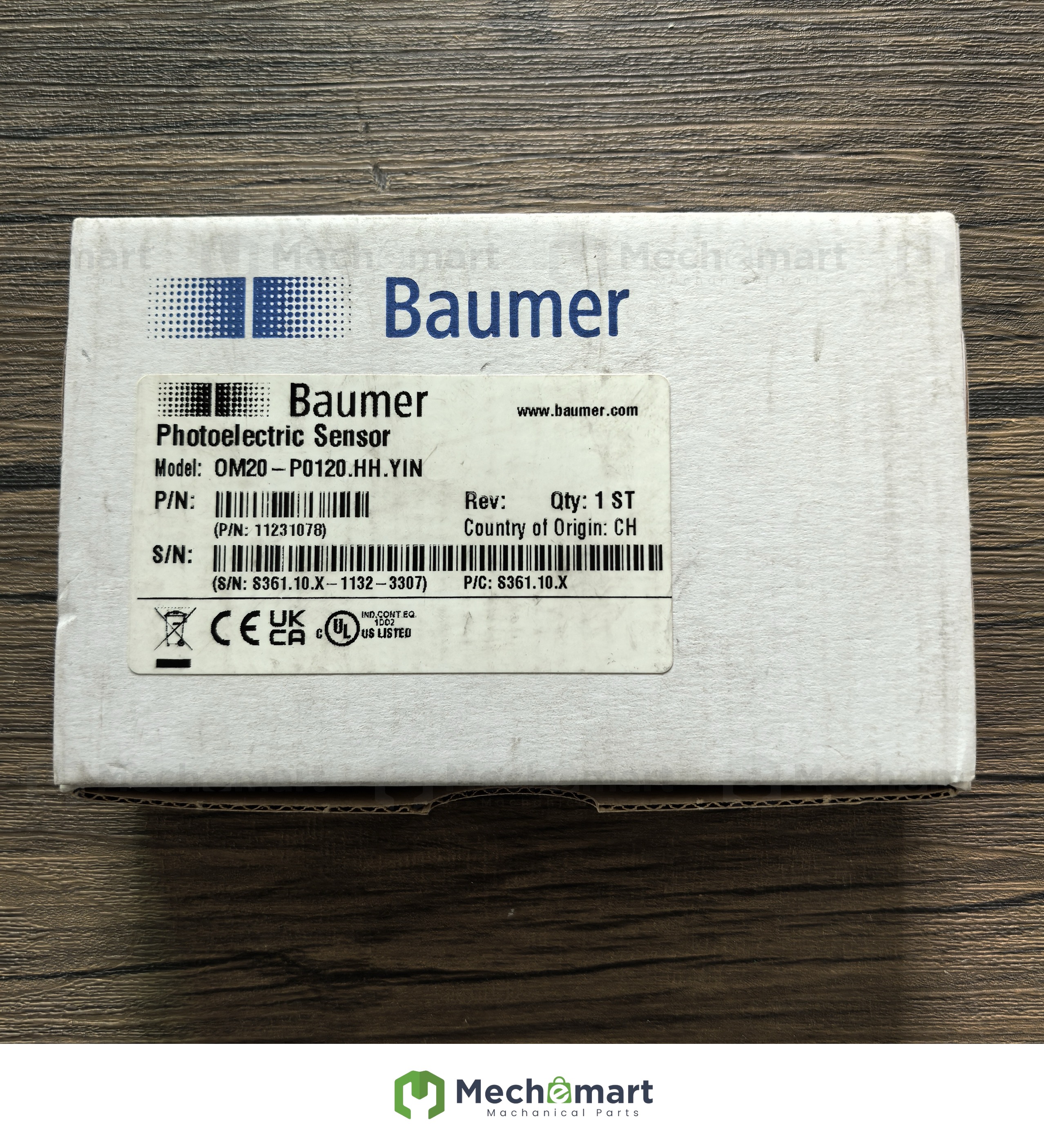 Brand new original Baumer BAUMER AI20-P0120.HHYphotoelectric sensor 11231078