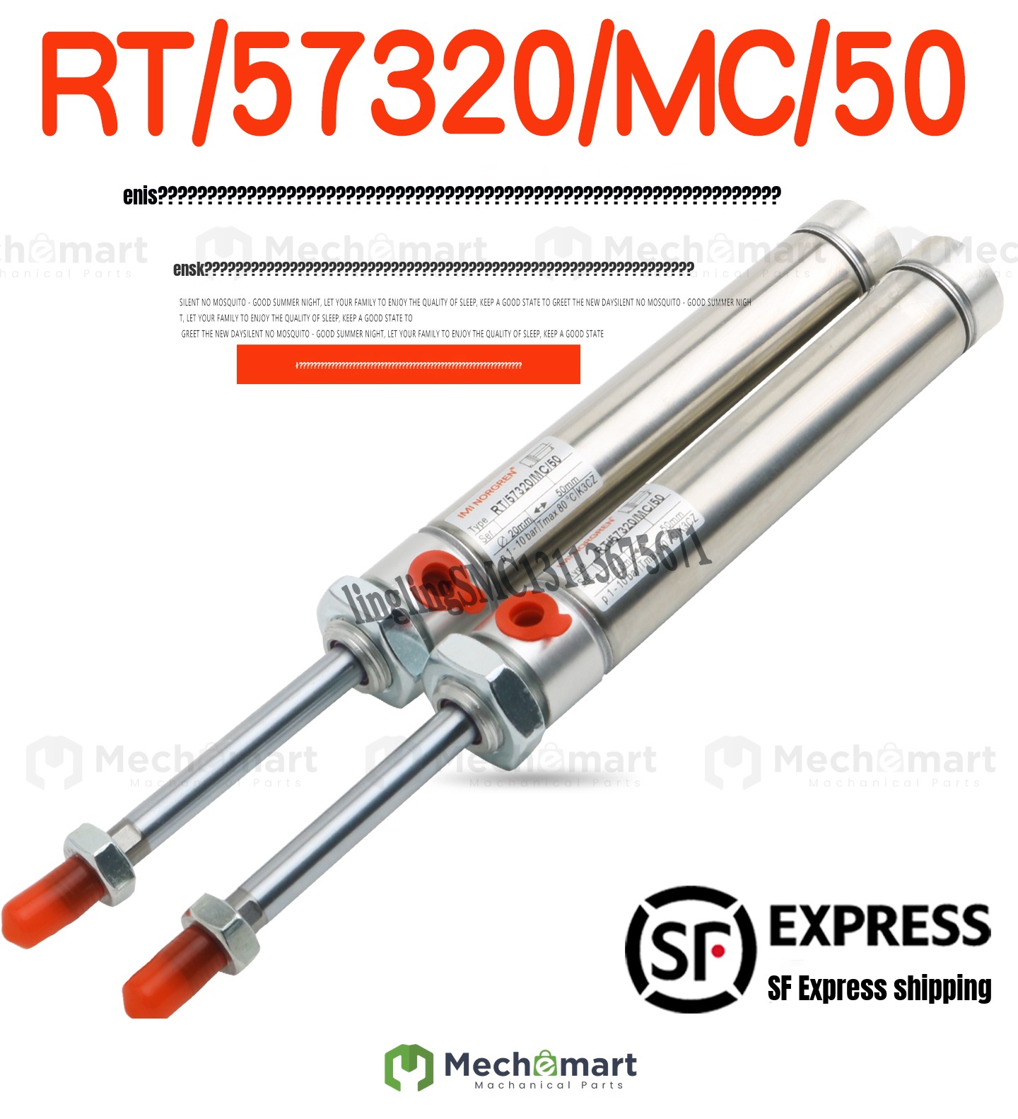 NORGREN cylindrical cylinder RT/57320/MC/50 7232/M/50 SPC/030296/100