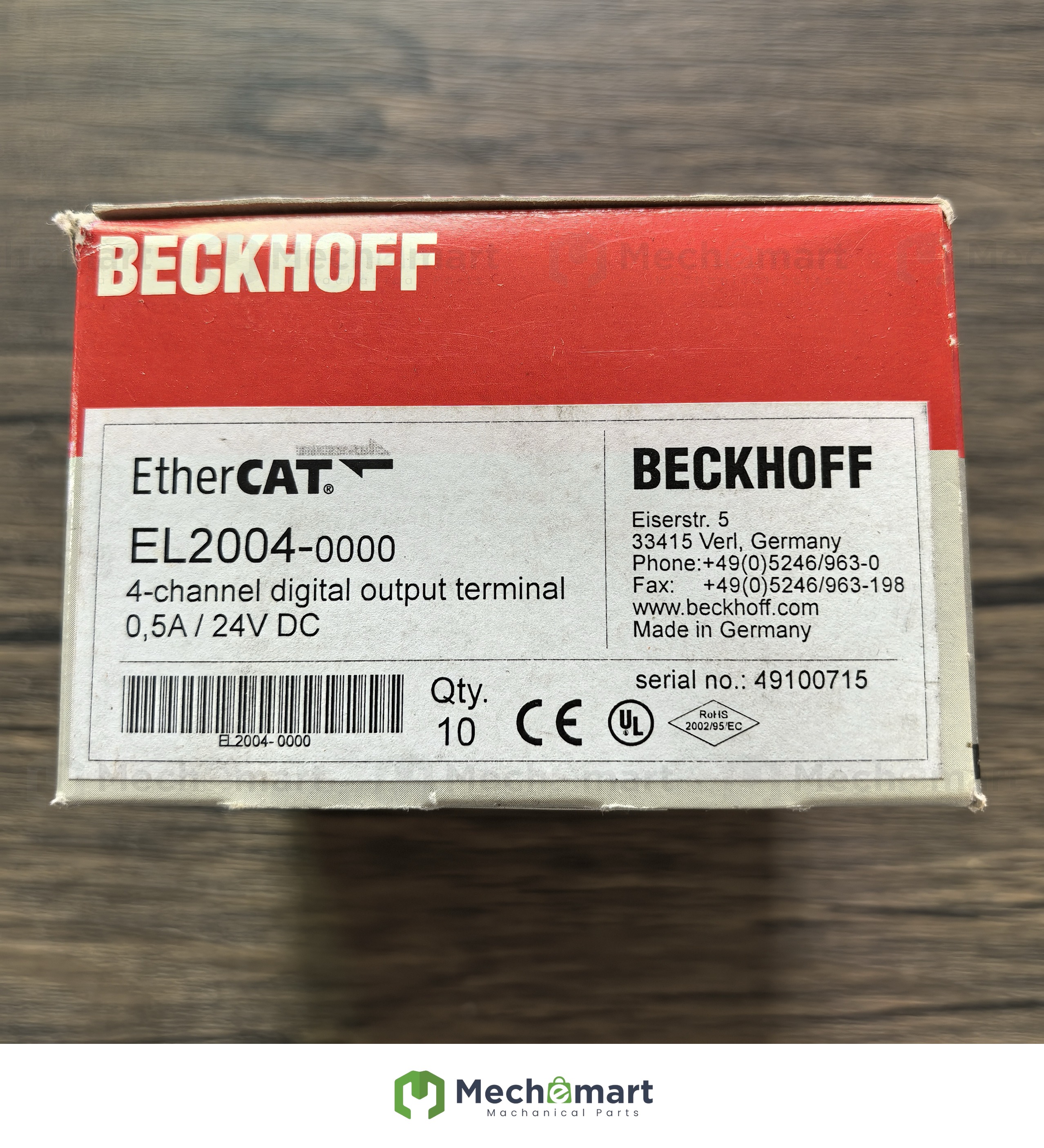 Brand new original genuine BECKHOFF EL2004-0000 module physical shooting spot sale