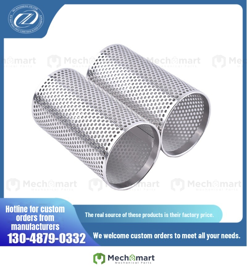 304 stainless steel perforated plate 80 mesh water treatment Y filter element DN100 pipeline impurity interception filter