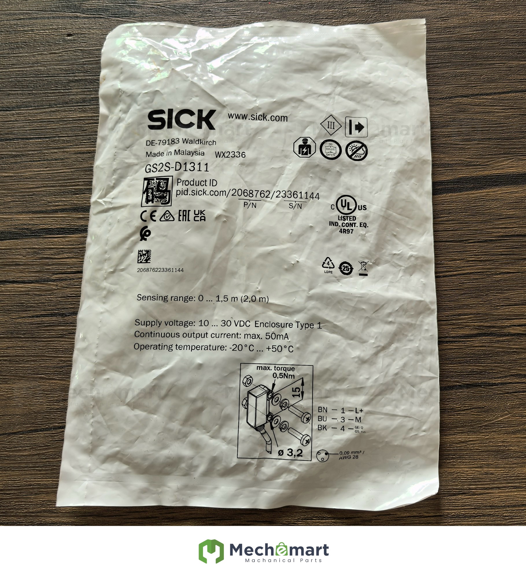 Brand new original genuine SICK GS2S-D1311 sensor 2068762 Spot sale