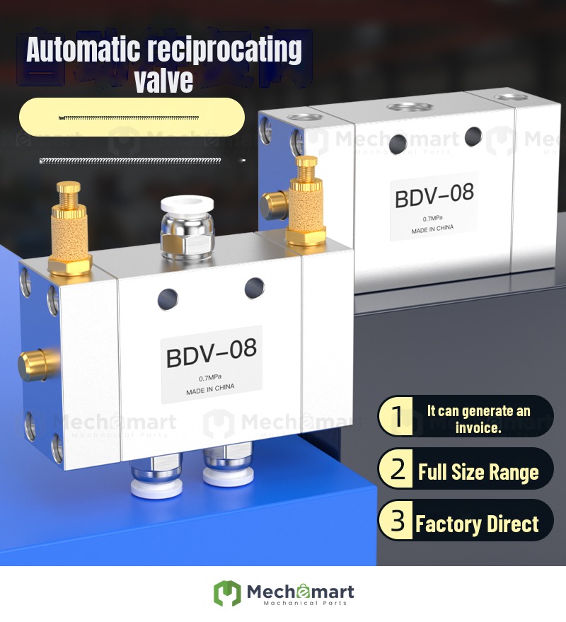 Automatic cylinder reciprocating valve speed control valve BDV-08 pneumatic switch two-position five-way adjustable reversing control air valve