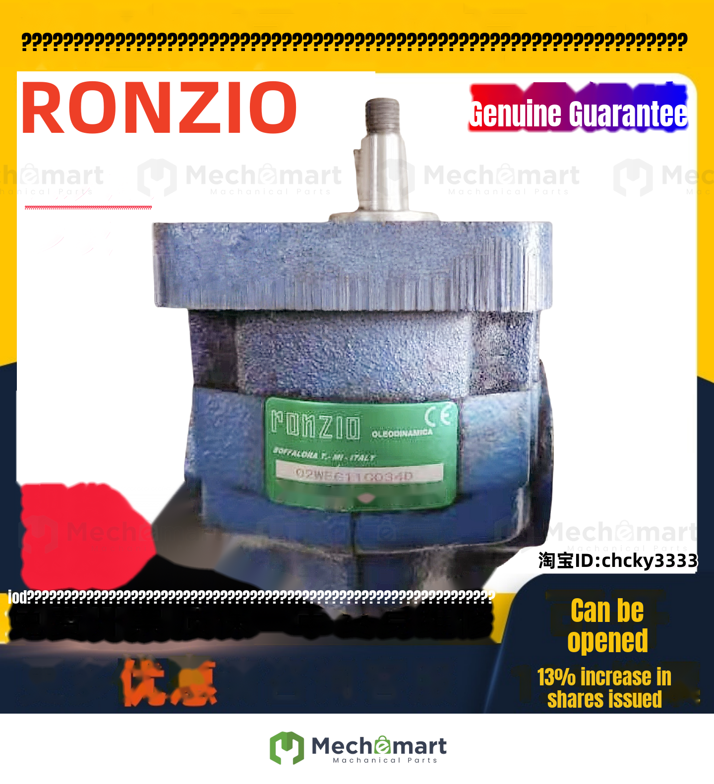 Italian RONZIO oil pump 02WEG11C034D 02WEG1100340