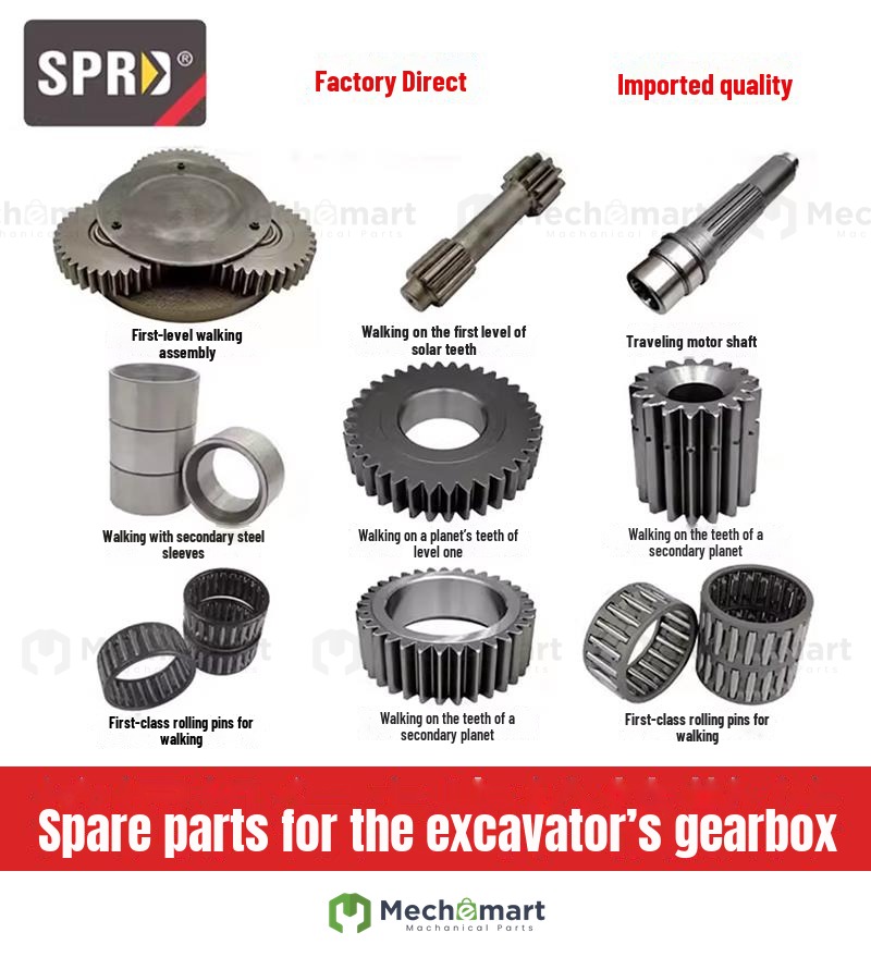 Xugong excavator 55 60 75 walking grade 1 2 planetary tooth sun tooth needle roller bearing motor shaft