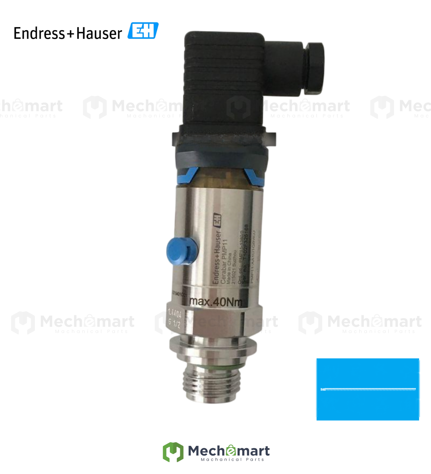 PMP11-AA1U1QBWBJ Endress+Hauser E+H pressure transmitter sensor PMP11-19H9/0 oil