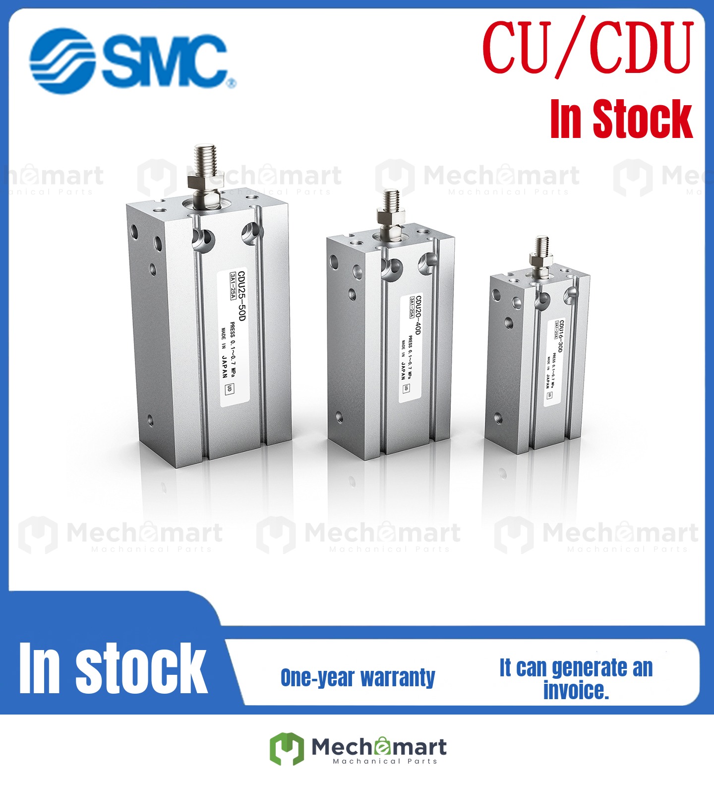 SMC free mount/single rod double acting cylinder CU/CDU6/10/16/20/25/32-5-10-15-20D